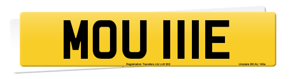 Registration number MOU 111E